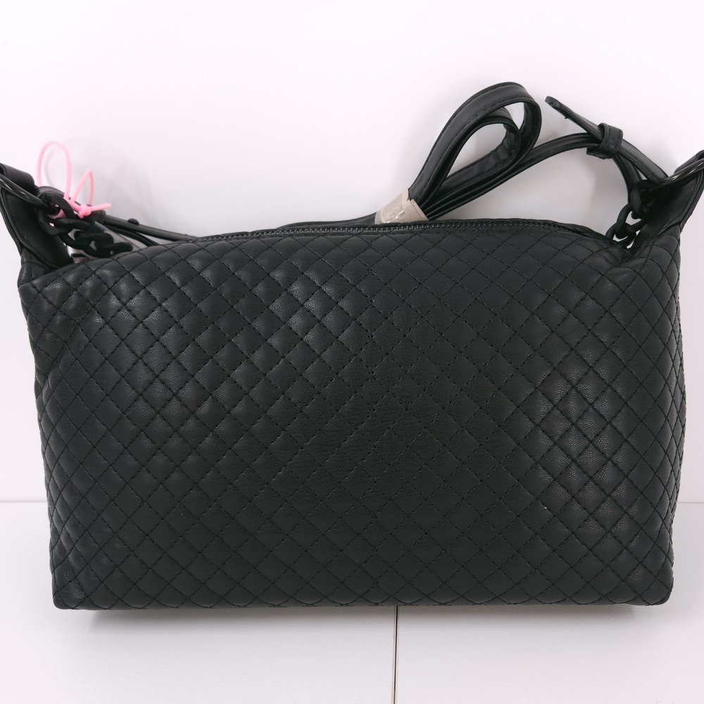 Like Dreams‎ Morgan Baguette Shoulder Crossbody Bag Black Chain Zip Top Small - Picture 2 of 11